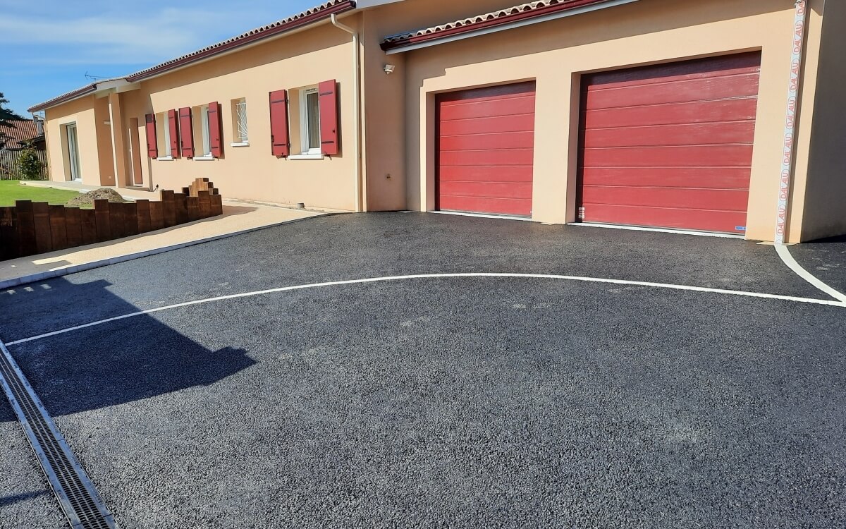 Cration Alle de garage en enrob  chaud, Minralstar  et Pav la couture  toulenne conue le 21/10/2021