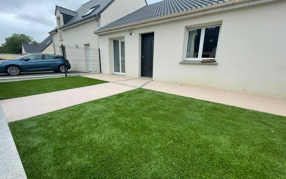 Conception Entre de maison en bordures haute couture, Dm green, Hydrostar, Minralstar , Pav la couture et prparation du terrain  LE PERRAY-EN-YVELINES ralise le 20/09/2024