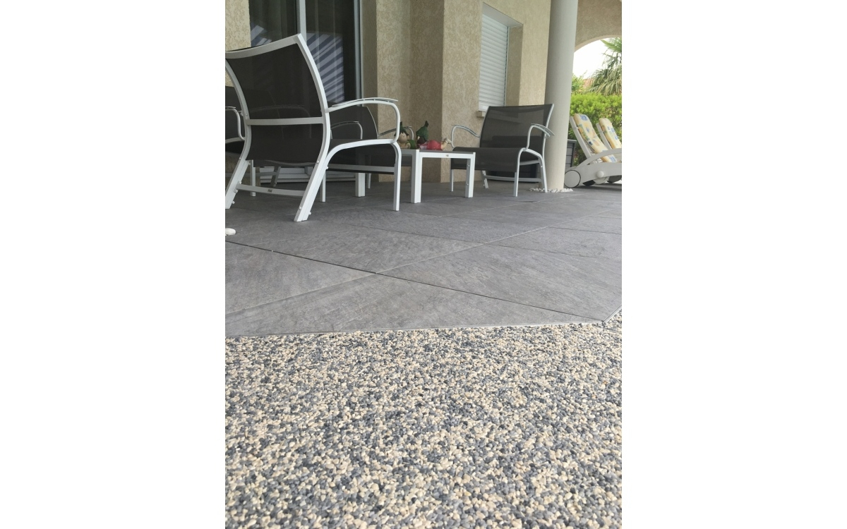 Cration Terrasse en grs crame et Hydrostar - Ain ralise le 14/09/2016