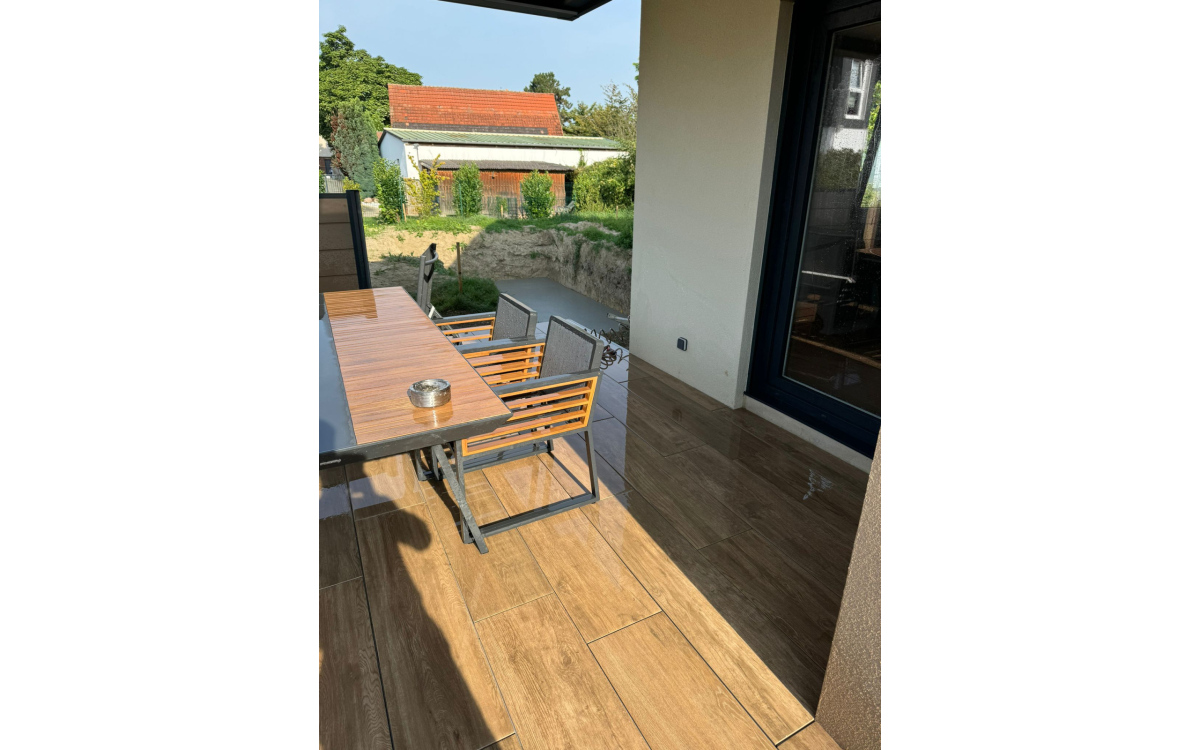 Ralisation Terrasse en dallage sur plots et grs crame  Offendorf cre le 05/07/2024