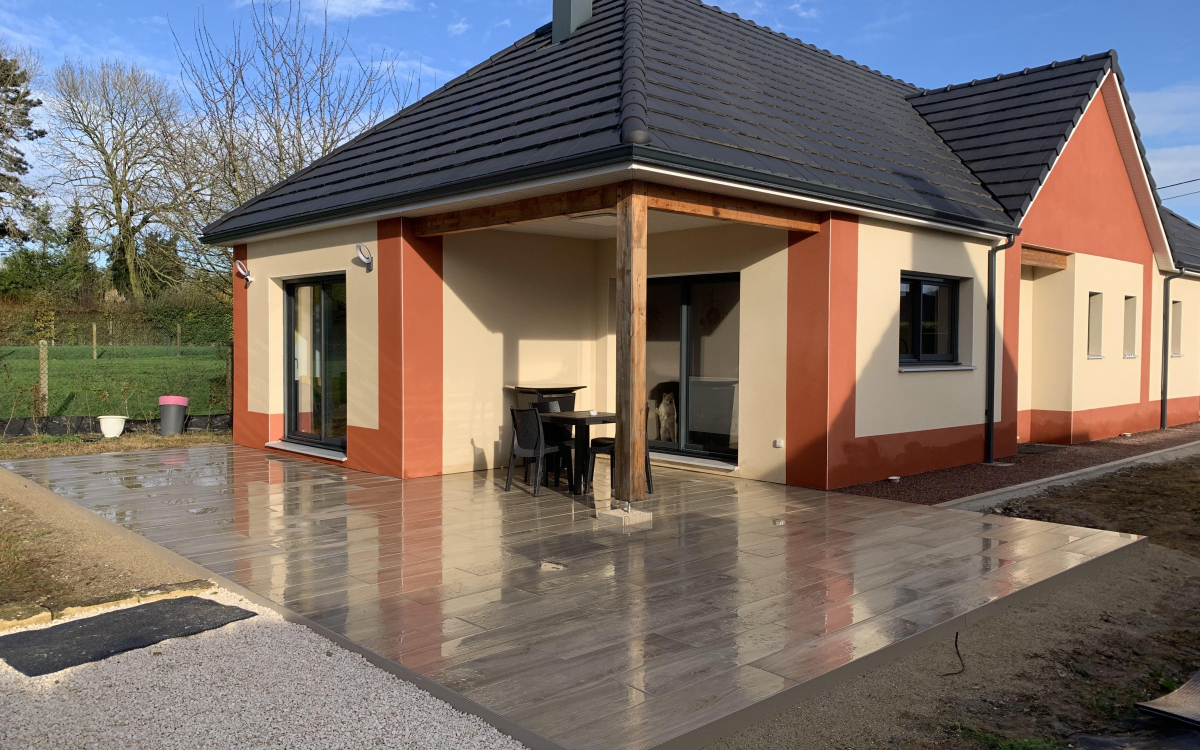 Conception Terrasse en dallage sur plots  Pisseleu ralise le 20/12/2024