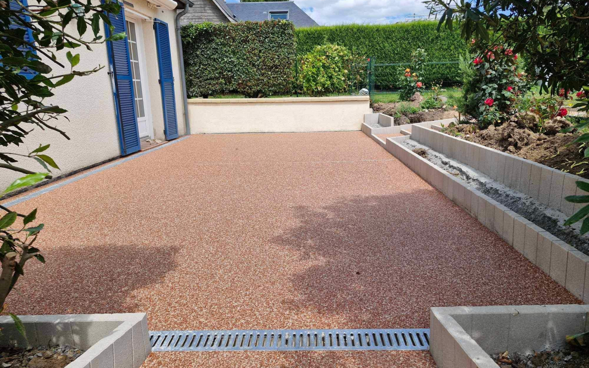 Cration Terrasse en bordures haute couture et Hydrostar  VALLETOT conue le 10/07/2024