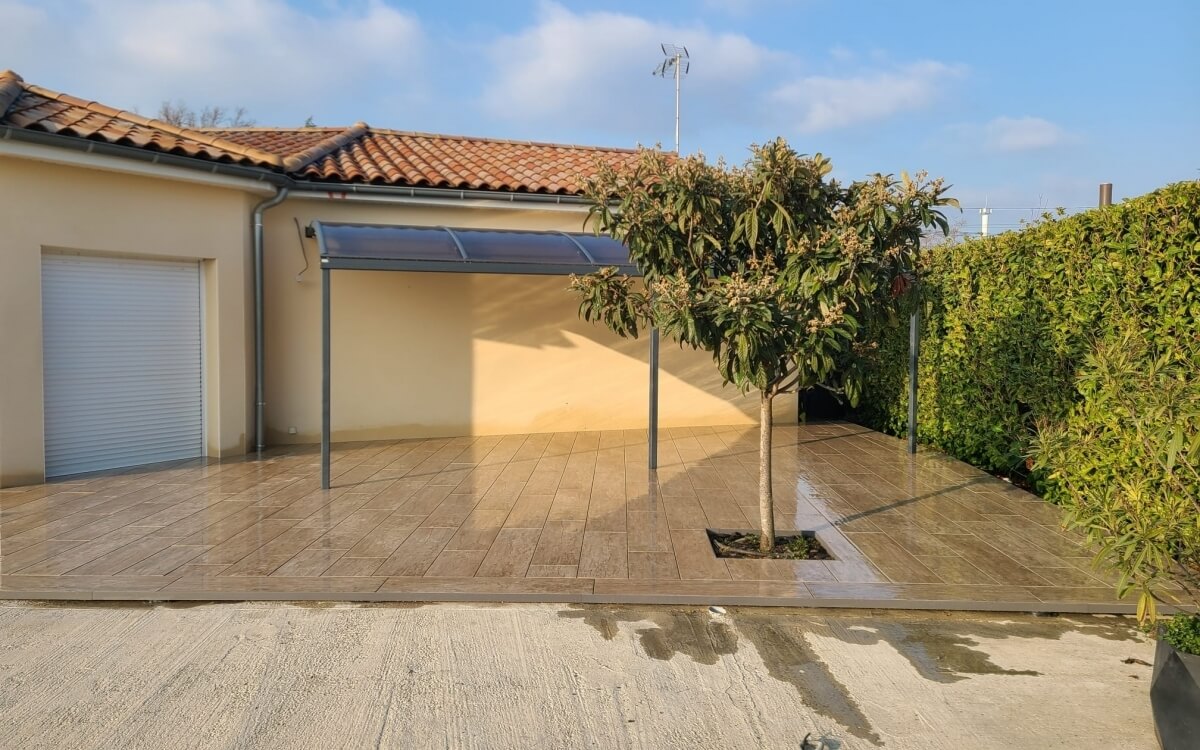 Cration Terrasse en dallage sur plots  Romans-sur-Isre ralise le 16/01/2025