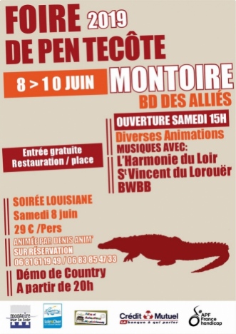 Foire exposition de la Pentecôte de Montoire sur la Loire du 08 au 10 Juin 2019