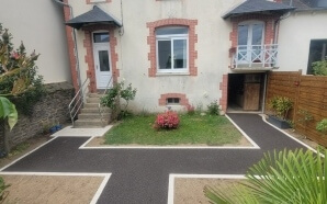 Alle de jardin en grs crame, Stardraine et terrasse sur plots13432