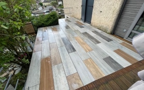 Terrasse en dallage sur plots et grs crame20172