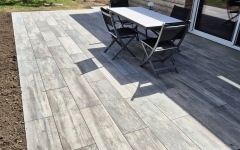 Terrasse en dallage sur plots